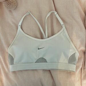 White Nike sports bra